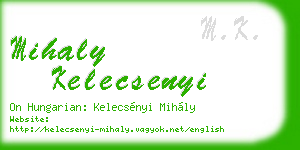 mihaly kelecsenyi business card